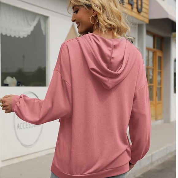 Saloogoe Women’s Lightweight Hoodie V Neck Sweatshirt. Size M. - Picture 3 of 3